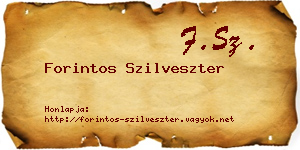 Forintos Szilveszter névjegykártya