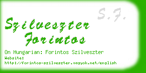 szilveszter forintos business card